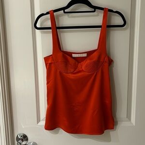 Dion Lee 100% Silk Red Tank Top Size US 4